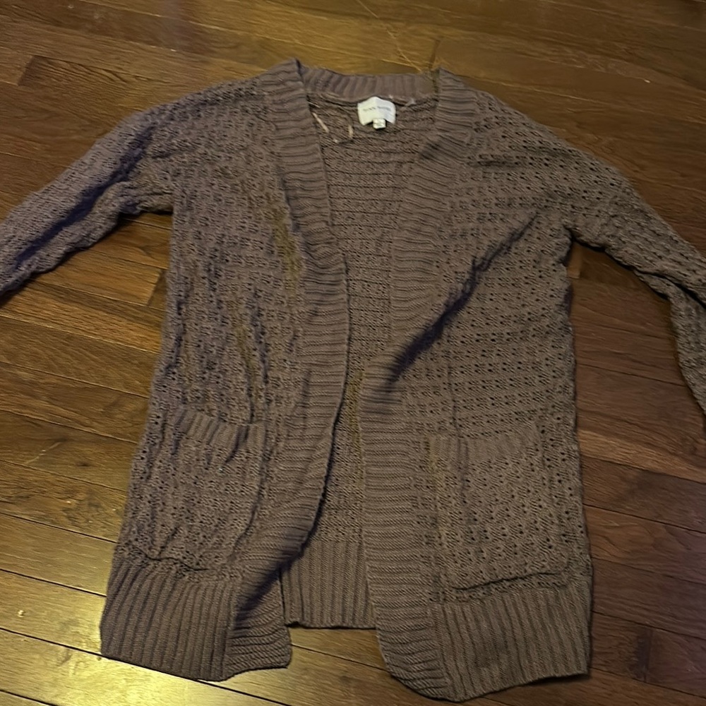 NWOT pink rose brown cardigan